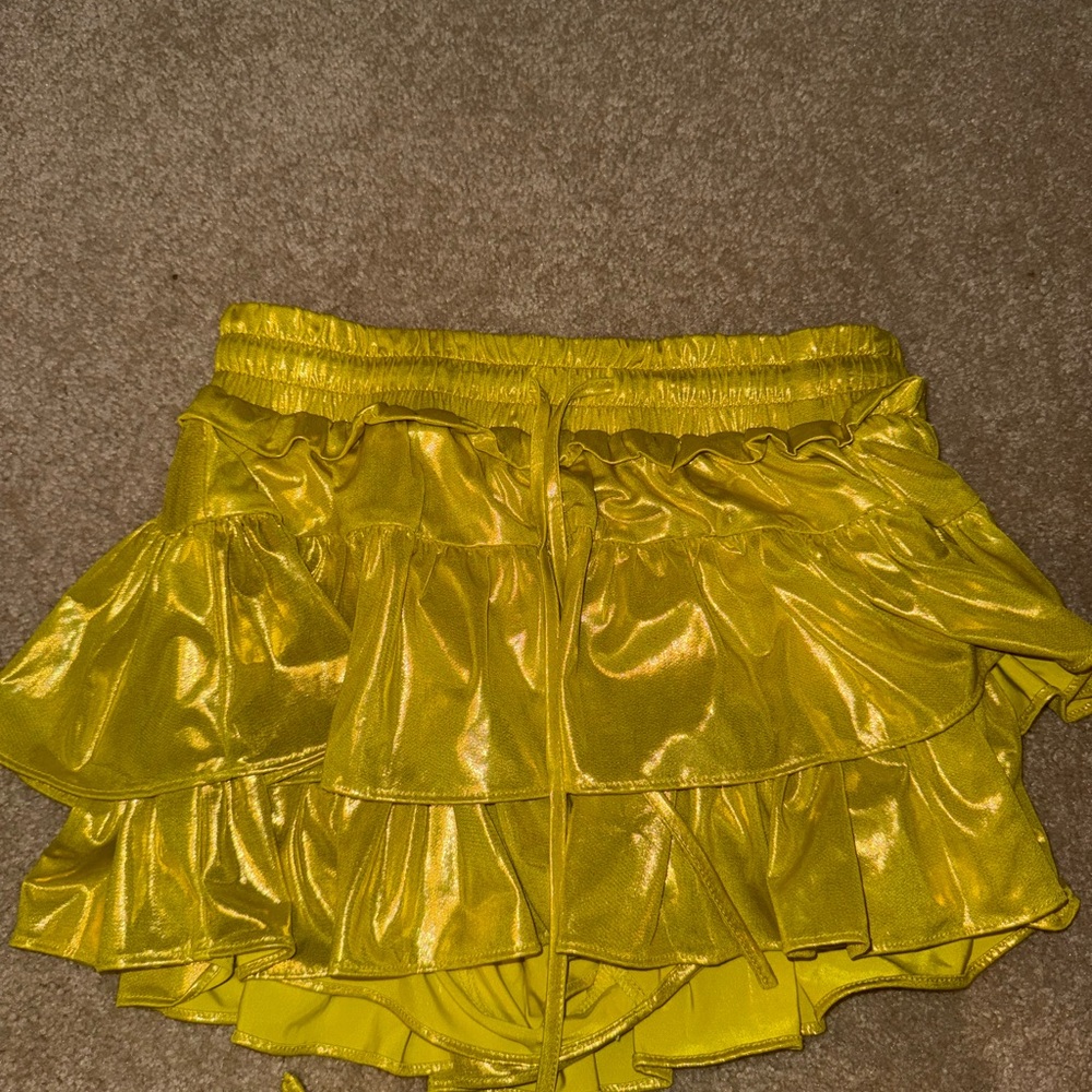 Gold Ruffled Skirt